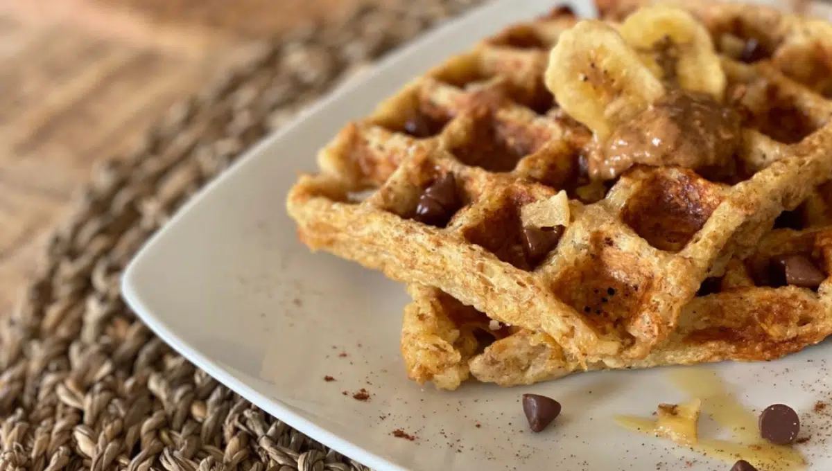 Gaufre healthy à l&rsquo;avoine, banane et collagène